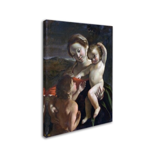 Lanfranco 'Madonna And Child With Young John The Baptist' Canvas Art,35x47